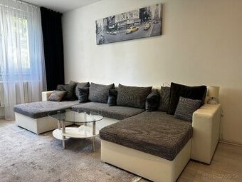 Sedacia súprava Rumba, tvar U, biela ekokoža