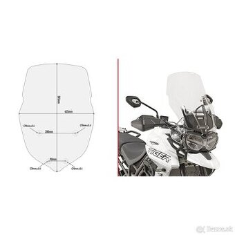 Zvýšené plexi na Tiger 800