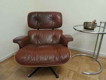 Vitra Eames Herman Miller Lounge Chair hnedá koža