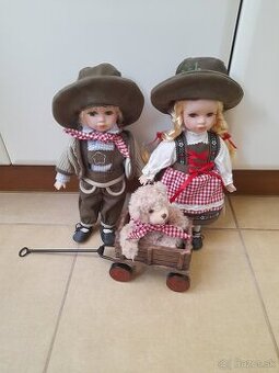 Porcelanove babiky aj s medceďom aj macokom