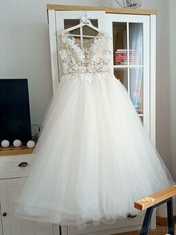 Svadobné šaty veľ. 34-36 pre nižšie postavy