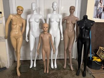 Figurína dámska a detská - živá veľkosť do výkladu