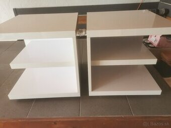 2ks nocny stolik,policka biely lesk za 20€