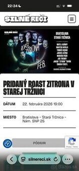 PRIDANÝ ROAST ZITRONA V STAREJ TRŽNICI