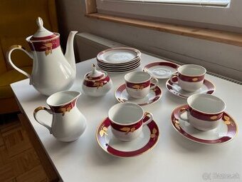 Porcelánová kávová súprava Thun Carlsbad – pozlátená