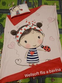 Nepouzivana deka dievcatko 150 x 100cm a vankusik