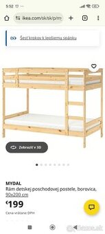 Poschodová posteľ IKEA Mydal