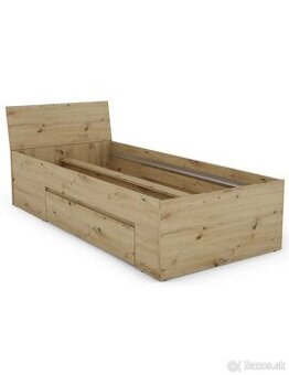 Jednolozkova postel 90x200 s uloznym priestorom
