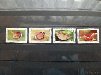 Poštové známky č.865 - Bangladéž - motýle komplet