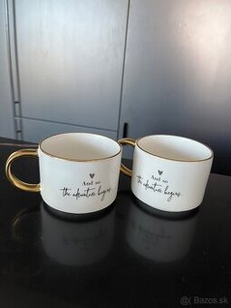 SADA DIZAJNOVÝCH ŠÁLOK NA ČAJ/KAPUČÍNO