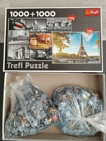 Puzzle 2x 1000 dielov Paríž - 1