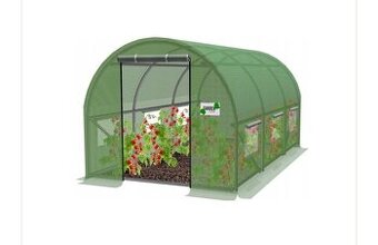 Záhradný fóliovník zelený 4m x 2,5m x 2m