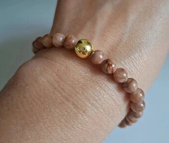 Náramok zo 6mm perzského chalcedonu