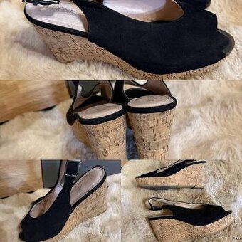 next black damske pohodlne letne sandale na platforme