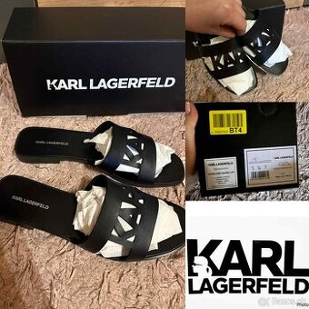 karl lagerfeld kozene nove damske slapky-sandalky