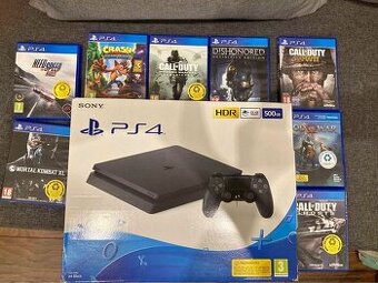 Playstation 4 Slim 500GB + Hry
