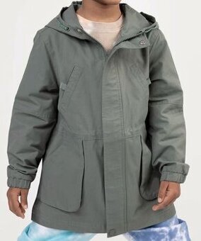 Zelená predĺžená bundička