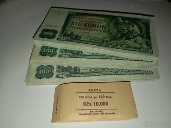 BANKOVKY 100 KUSŮ 100 KČS 1961, JEN VZÁCNÉ SÉRIE