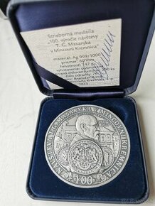 Predám striebornú medailu T. G. Masaryk
