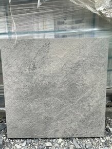 Terasová dlažba, šedý kameň, 60x60x2cm