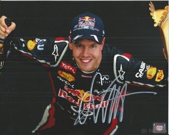 Sebastian Vettel - foto s podpisem + COA