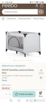 Cestovná postieľka Feedo