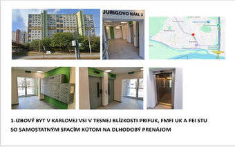 Karlova Ves - 1i byt na prenájom