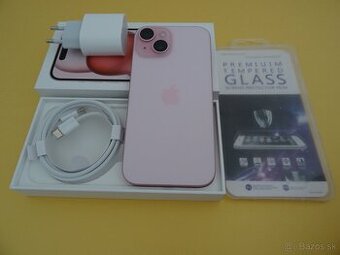 iPhone 15 128GB PINK - ZÁRUKA 1 ROK - PERFEKTNY STAV
