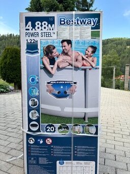 Bazén Bestway Power Steel 4,88 x 1,22 m – Nový neodbalený