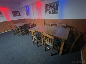 Kompletné gastro sedenie – 4ks stoly + 24ks stoličky