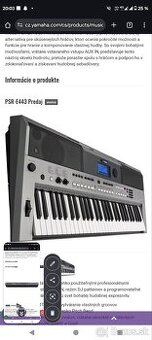 Predám klávesy yamaha psr E443