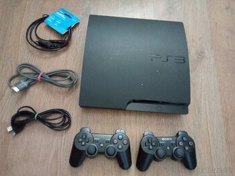 PS3 Slim, 2 ovládače, 18hier
