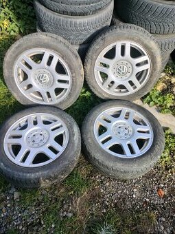 ❄️zimné orig. Disky VW 5x100 r16 pneu 205/55 r16