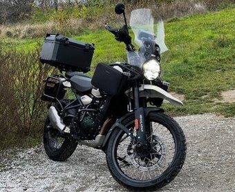 Royal Enfield Himalayan 450 po zabehu, s prislusenstvom