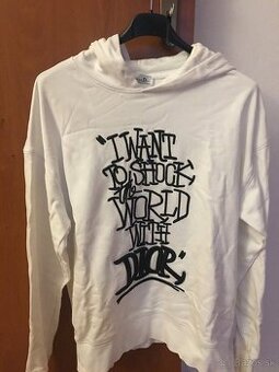 CHRISTIAN DIOR white damska mikinka M/L