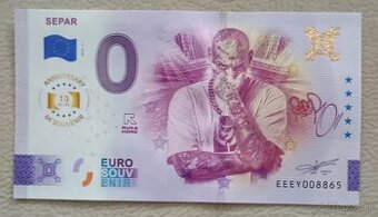 0 euro bankovka Separ 2025 Anniversary