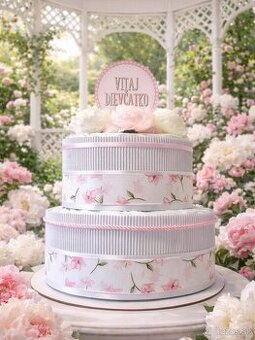 Plienková torta RUŽOVÁ PIVONKA