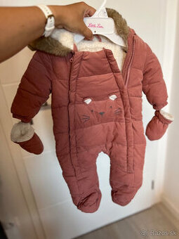 zateplený zimný overál - 3-6 mesiacov