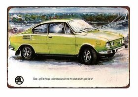 plechová cedule - Škoda 110 R Coupé 1973