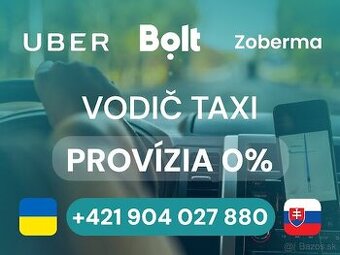 VODIČ BOLT TAXI FLOTILA KOŠICE 0% PROVÍZIA