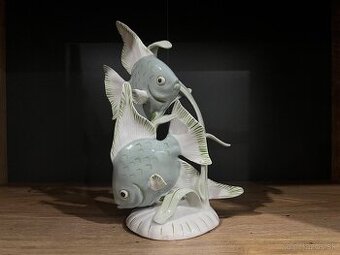 Retro soška Royal Dux skaláre Československý porcelán