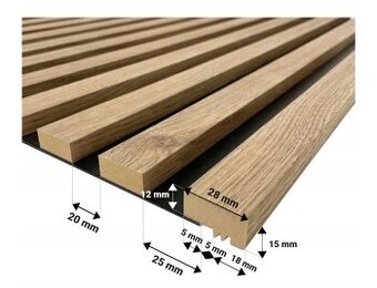 Lamely na stenu 510x2750mm farba( dub svetlý )