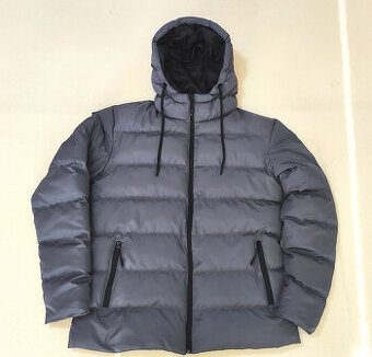 Pánska sivá zimná bunda, veľkosť XL - 1