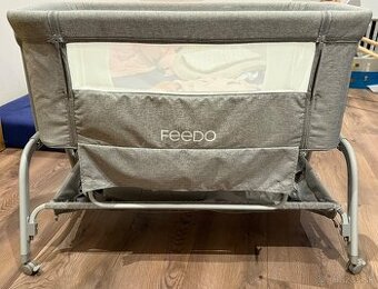FEEDO Postieľka polohovateľná s funkciou kolísky Swing