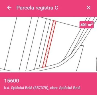 Znizena cena - Parcela 401 m2