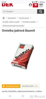 Jadrová omietka Baumit