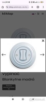 Retro vypinace Klip klap biele