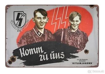 plechová cedule: 12. Panzer-Division (válečná propaganda)