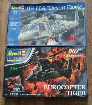 plastikove model vrtulniky / helikoptery + tank - 1