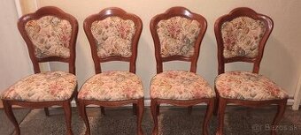 Predám stoličky prevedenie drevo 4ks+podsedáky
